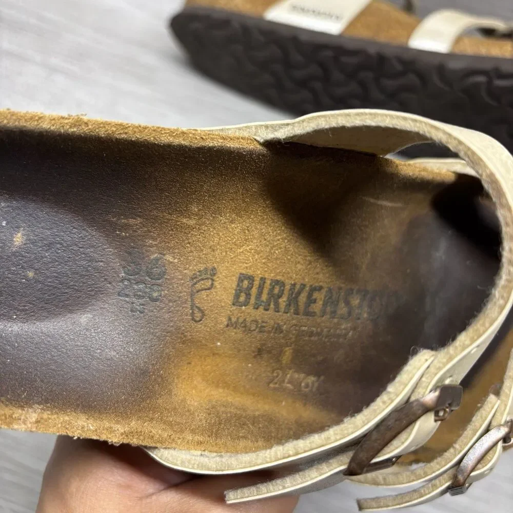 Birkenstock Mayari Sandals Birko Flor Graceful Pearl White Size 36 US 5-5.5